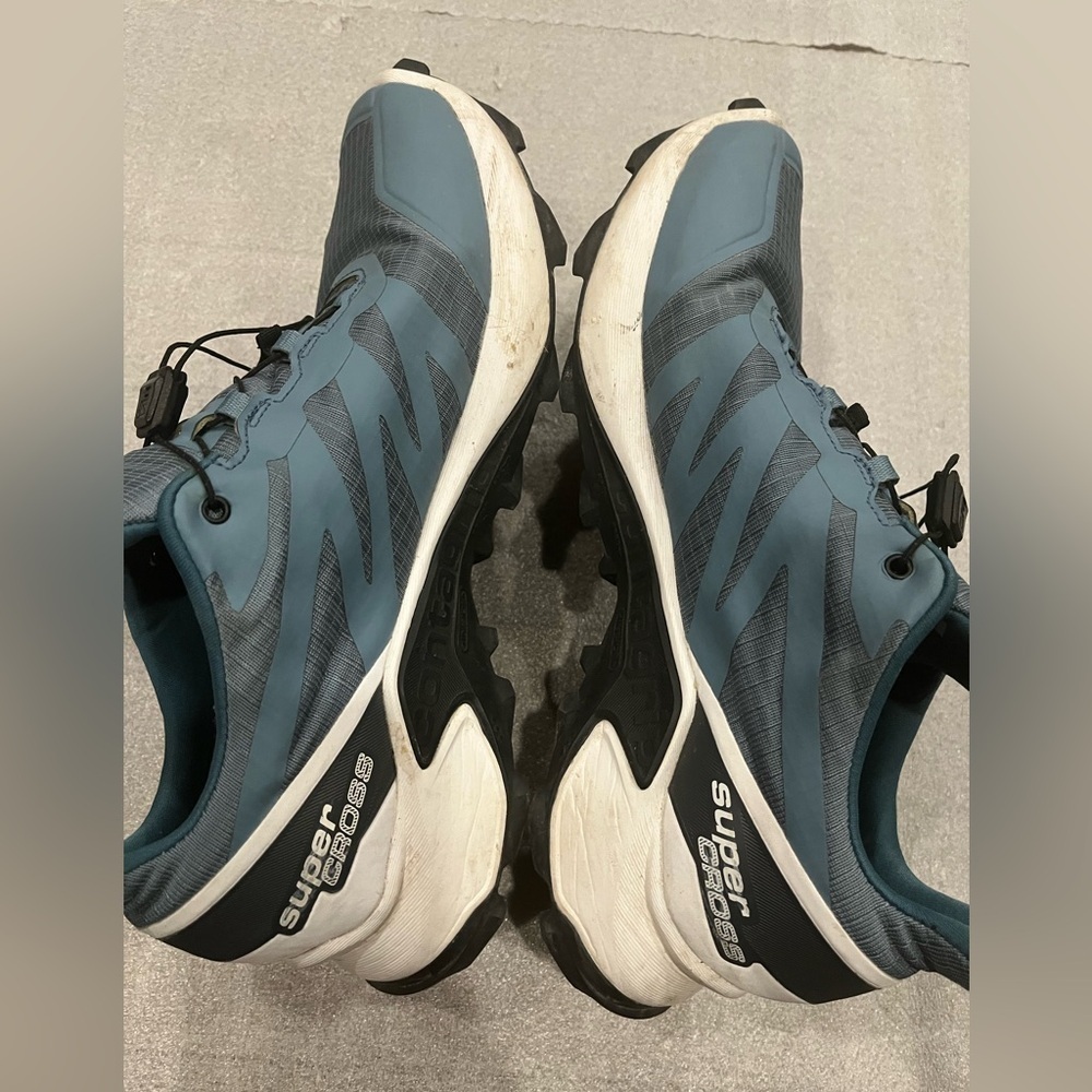 [US9.5]Salomon Blue Supercross GTX Trail Running Shoes - Picture 7 of 9